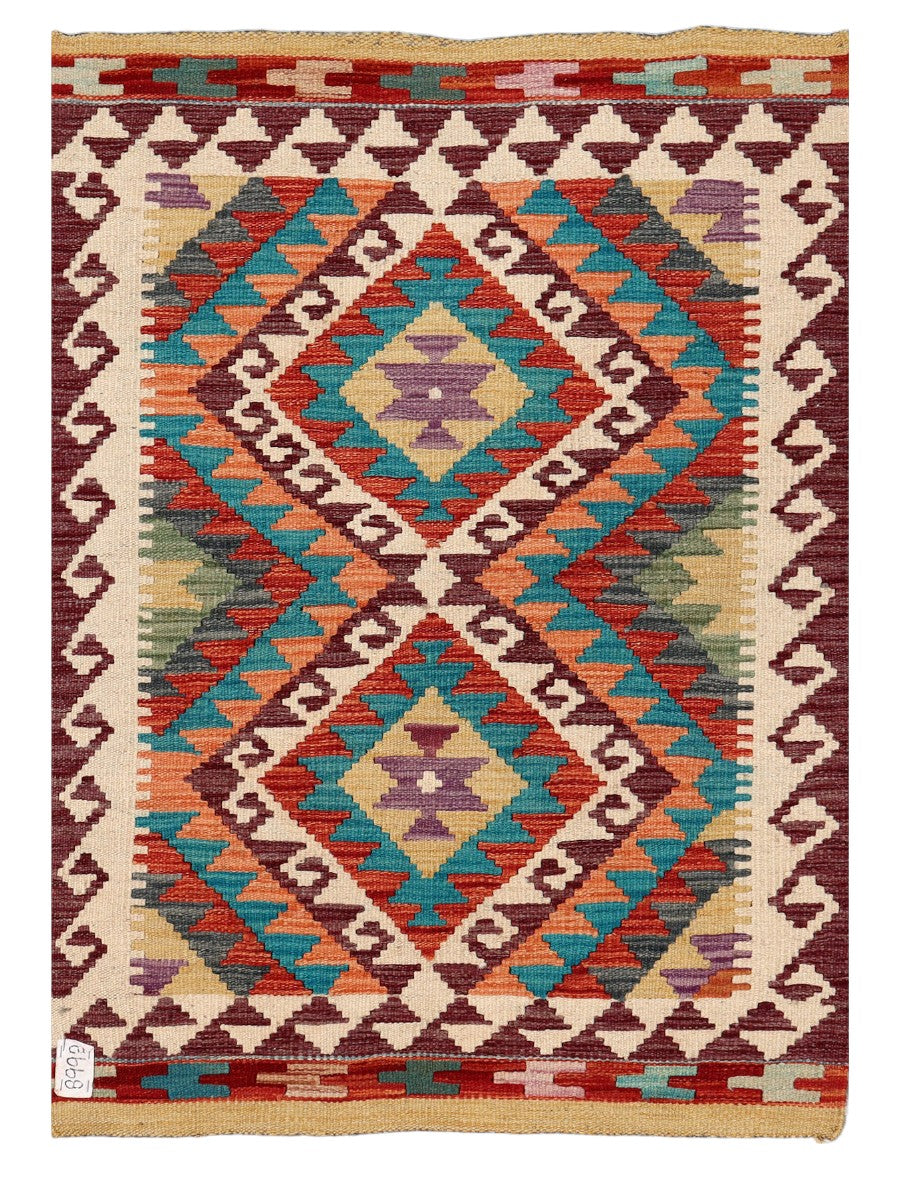 Maimana Afghanistan Kilim Rug - 115 x 81 cm