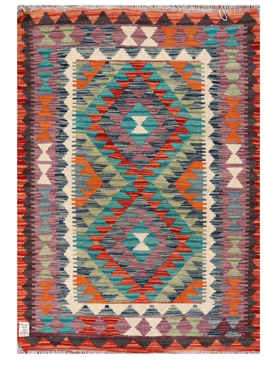 Maimana Afghanistan Kilim Rug - 125 x 78 cm
