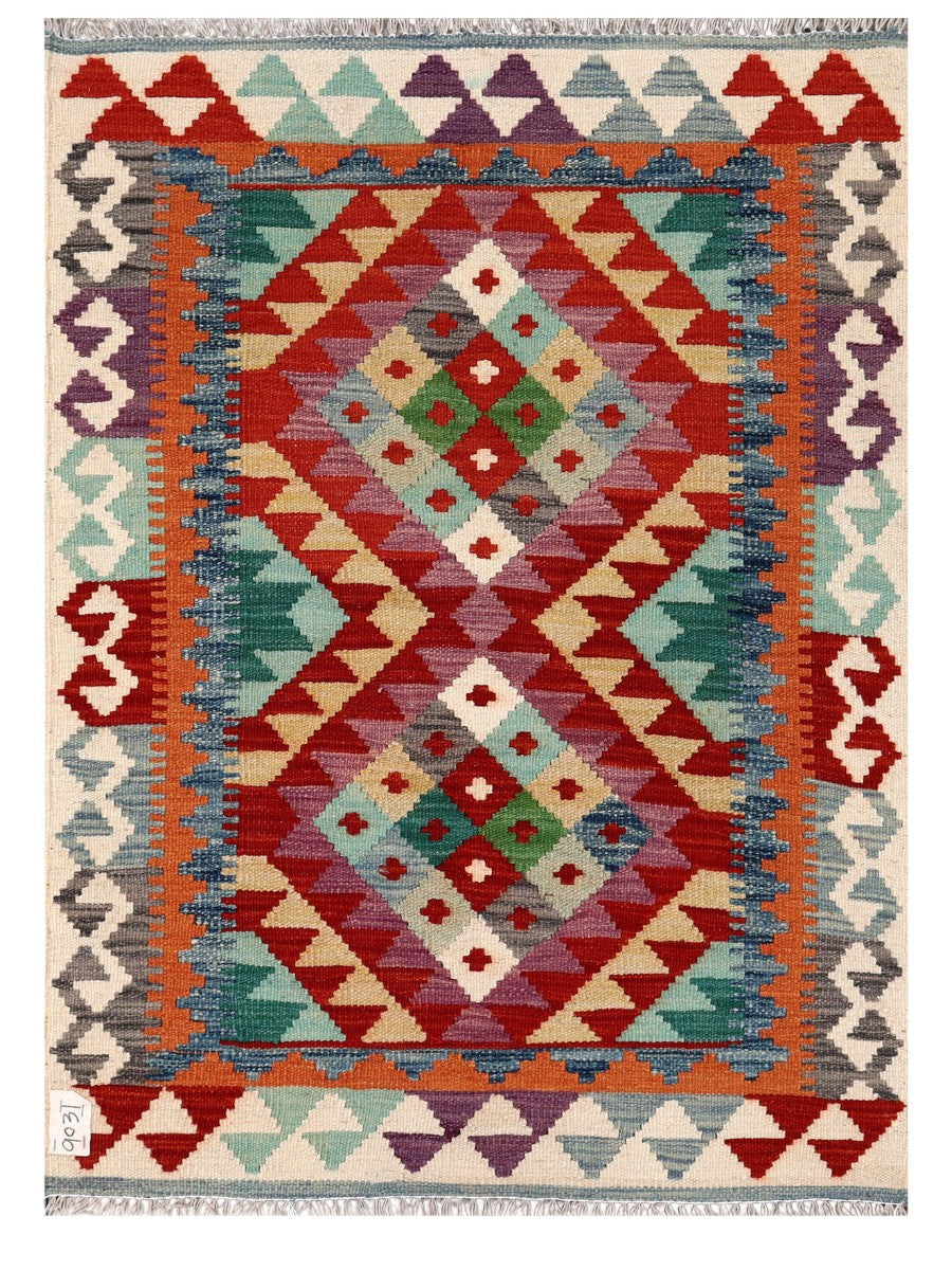 Maimana Afghanistan Kilim Rug - 115 x 83 cm