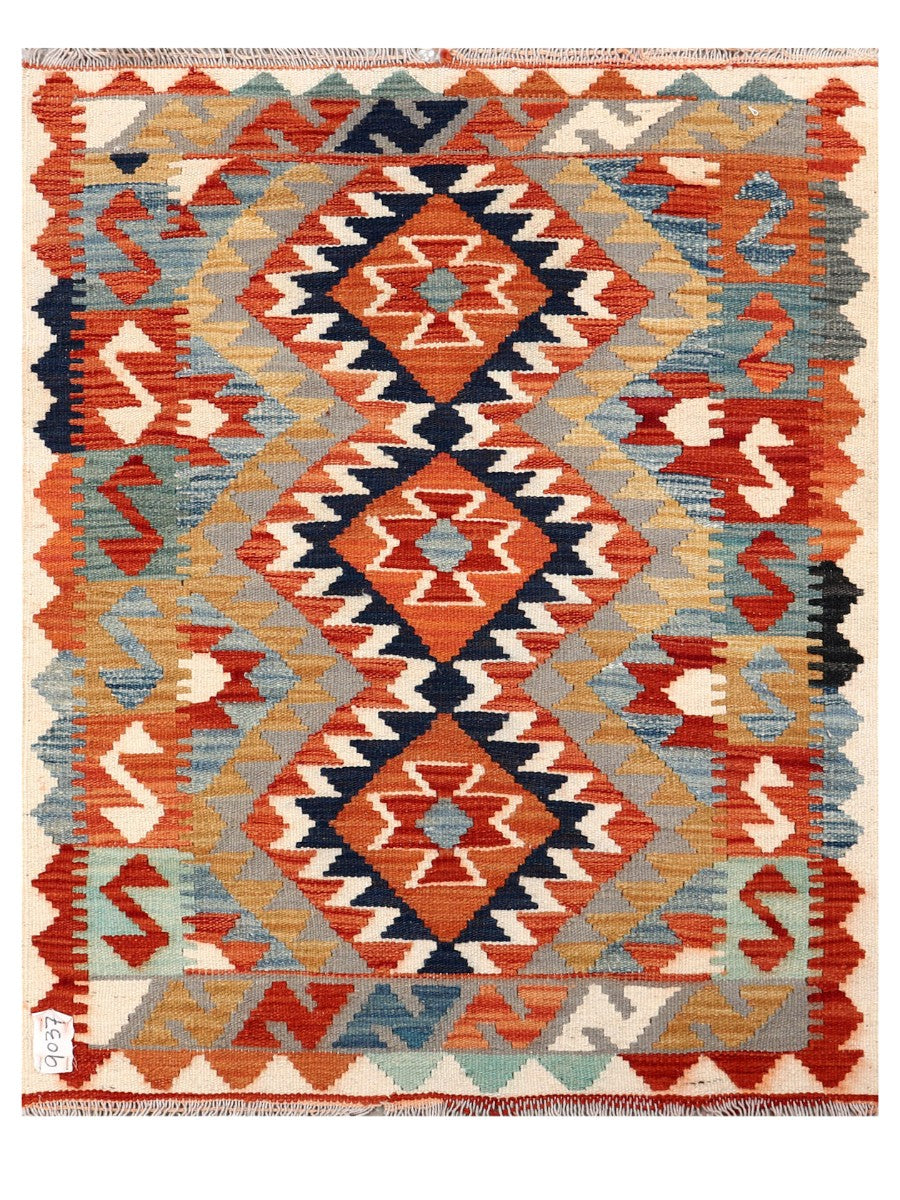 Maimana Afghanistan Kilim Rug - 106 x 85 cm
