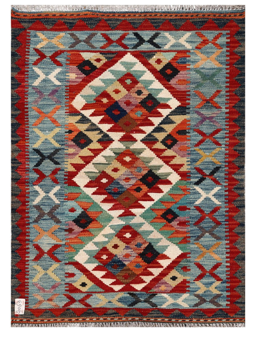 Maimana Afghanistan Kilim Rug - 118 x 86 cm