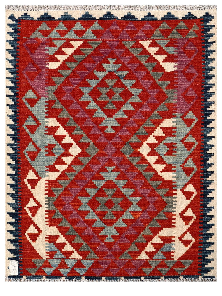 Maimana Afghanistan Kilim Rug - 115 x 88 cm