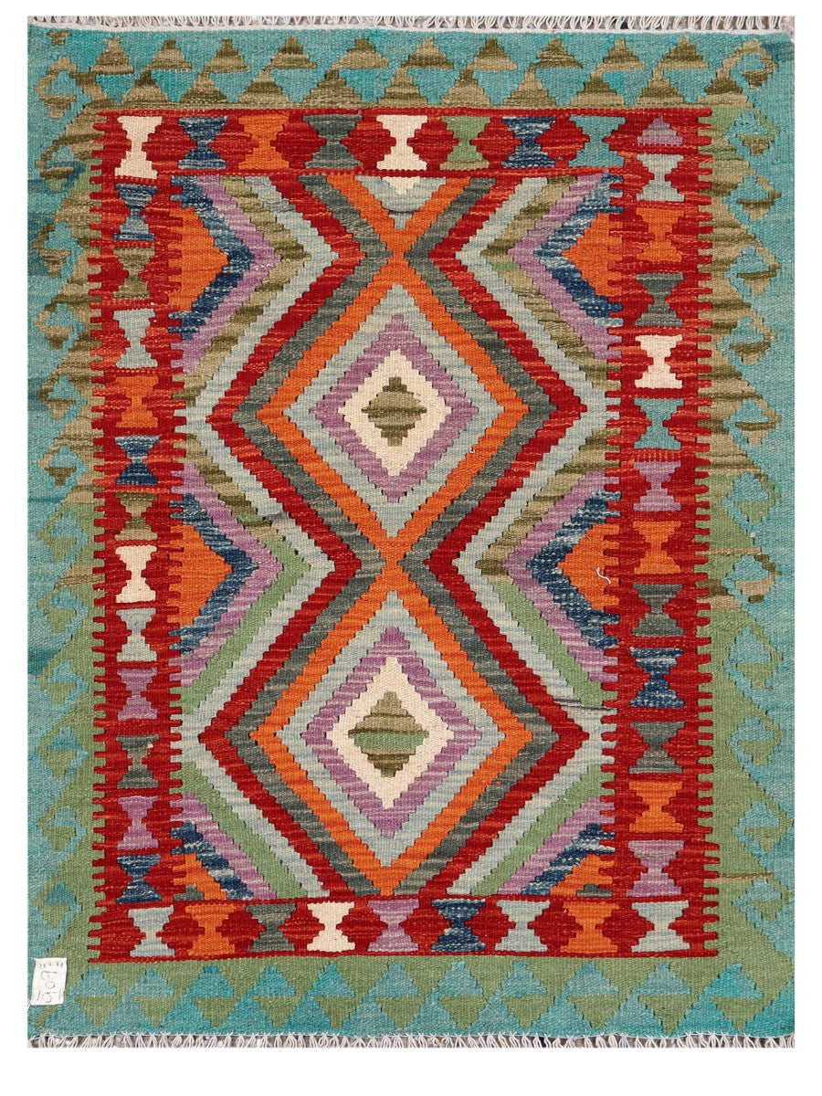 Maimana Afghanistan Kilim Rug - 121 x 90 cm