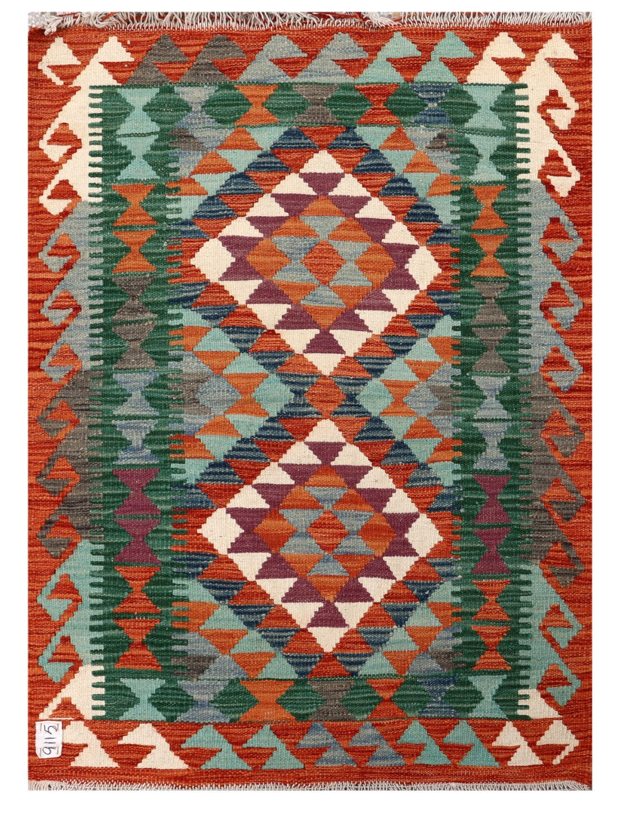 Maimana Afghanistan Kilim Rug - 116 x 84 cm