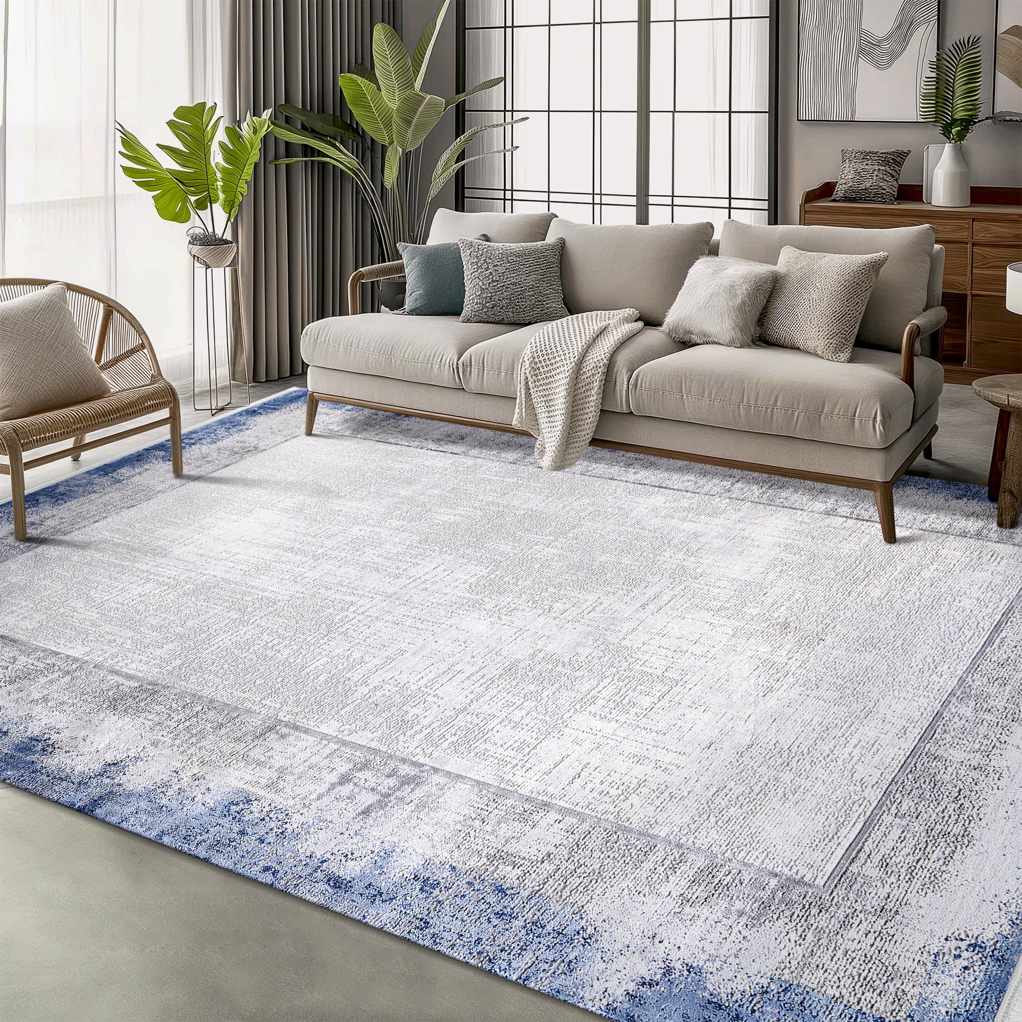 Luxury Area Rug for Living Room β Soft & Durable Bamboo Silk Carpet for Kitchen, Bedroom & Hallway β Modern, Classic & Boho Style Area Rugs β Non-Shedding (BROWN, 120X180)