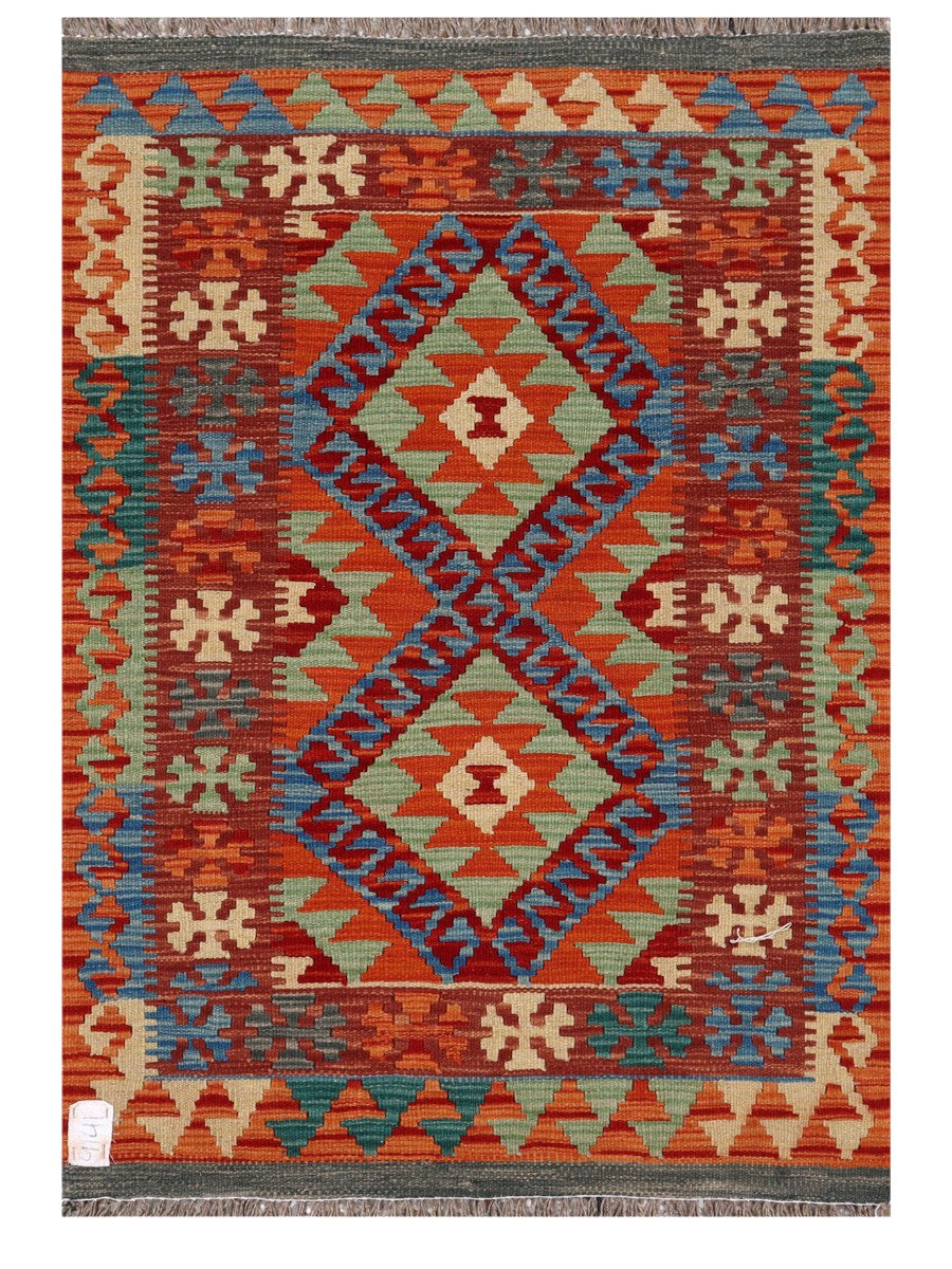 Maimana Afghanistan Kilim Rug - 113 x 78 cm