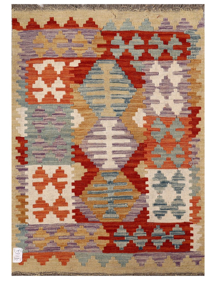 Maimana Afghanistan Kilim Rug - 114 x 81 cm
