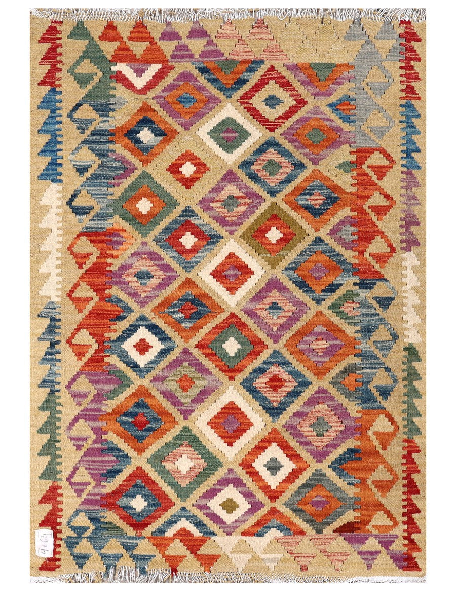 Maimana Afghanistan Kilim Rug - 116 x 80 cm