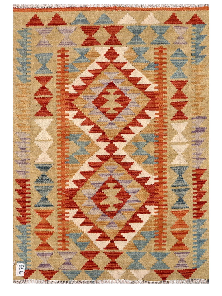 Maimana Afghanistan Kilim Rug - 111 x 78 cm