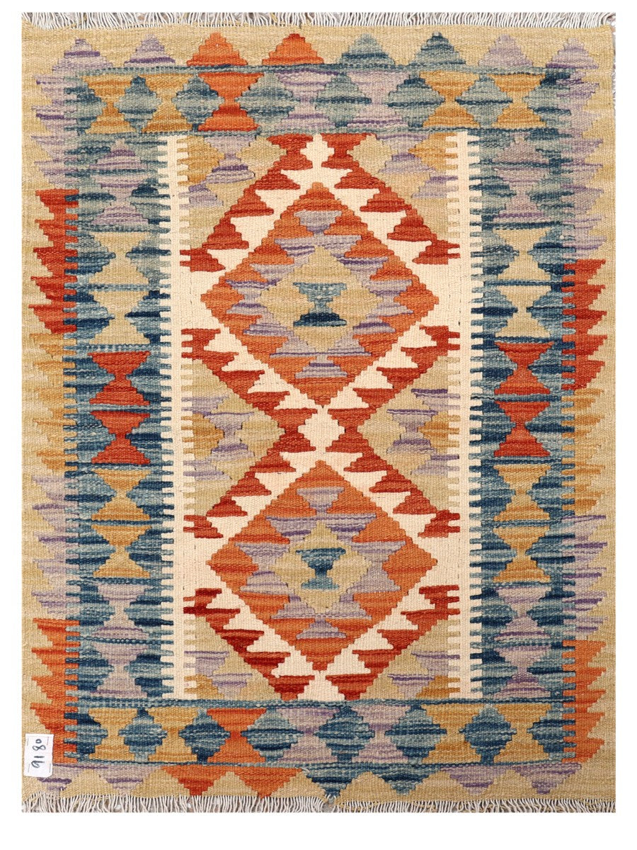 Maimana Afghanistan Kilim Rug - 109 x 81 cm