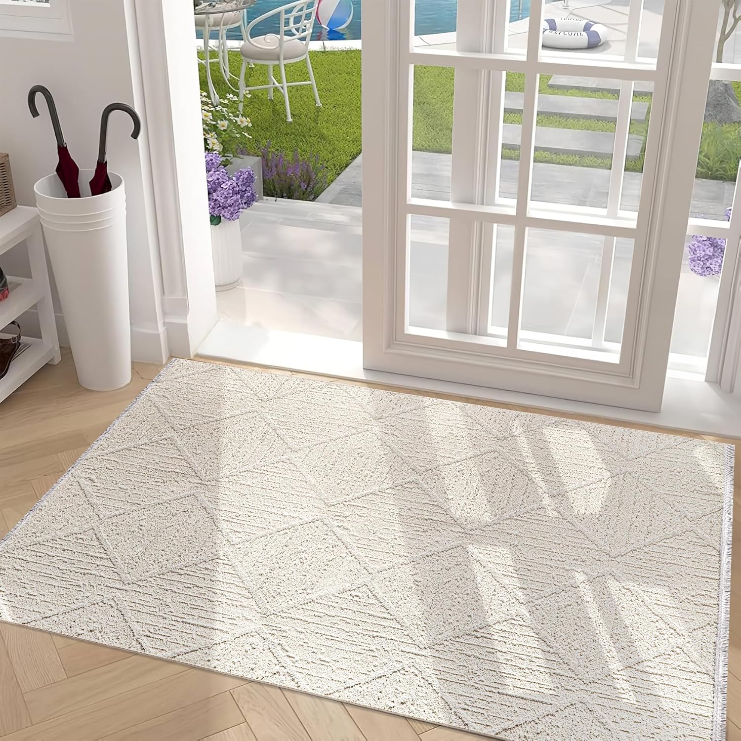 Area Rug for Living Room β Fluffy Area Rug, Modern Carpet for Bedroom & Home | Non-Shedding, Shed-Resistant Large Area Rugs for Living Room, Hallway & Office Decor (BEIGE, 80X150)