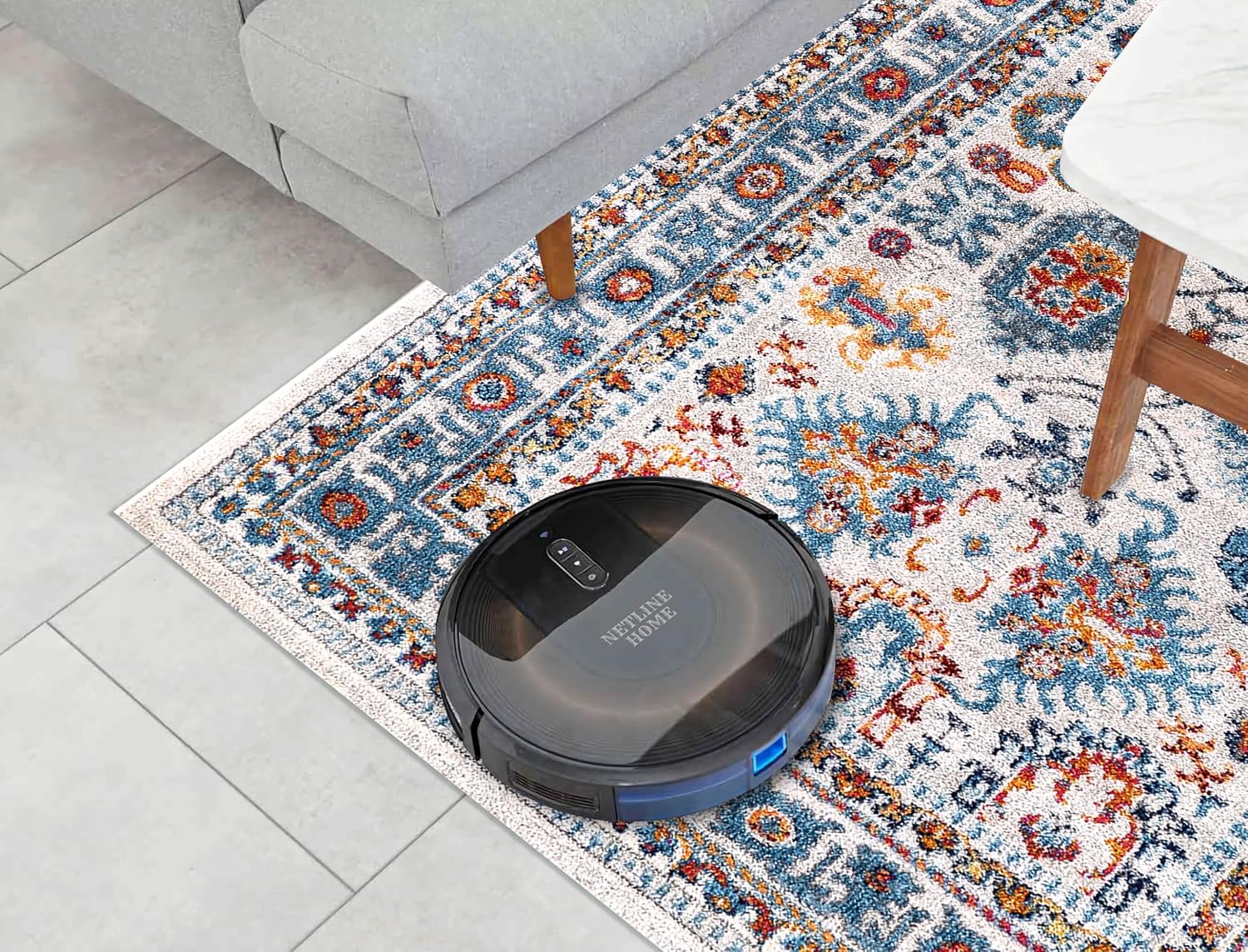 Area Rugs For Living Room, Bedroom, Kitchen, Dining Room | Oriental Design Carpet | Soft Medium Pile | Traditional Vintage Rug | Stain Resistant (Cream Blue, 160X230 CM)