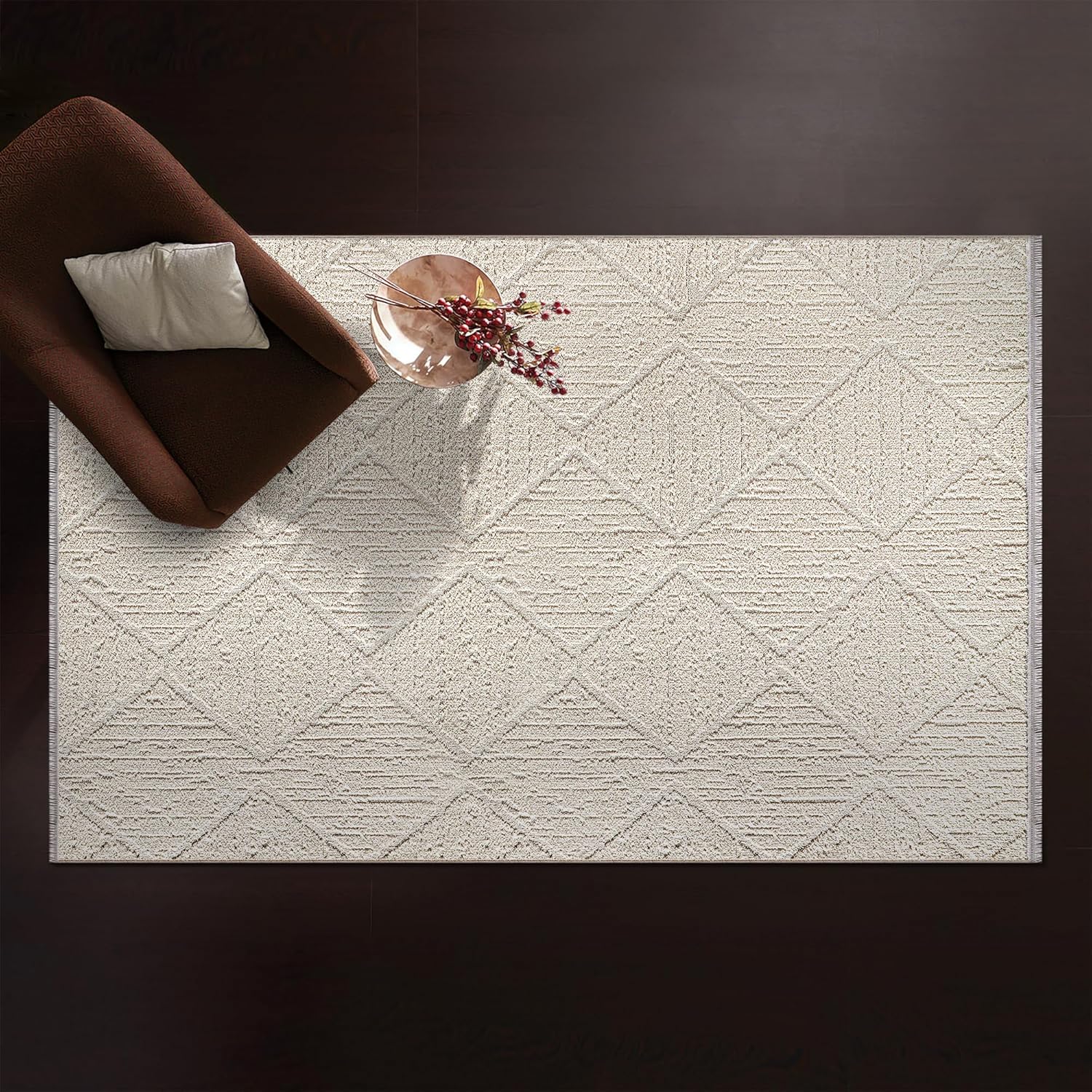 Area Rug for Living Room β Fluffy Area Rug, Modern Carpet for Bedroom & Home | Non-Shedding, Shed-Resistant Large Area Rugs for Living Room, Hallway & Office Decor (BEIGE, 80X150)