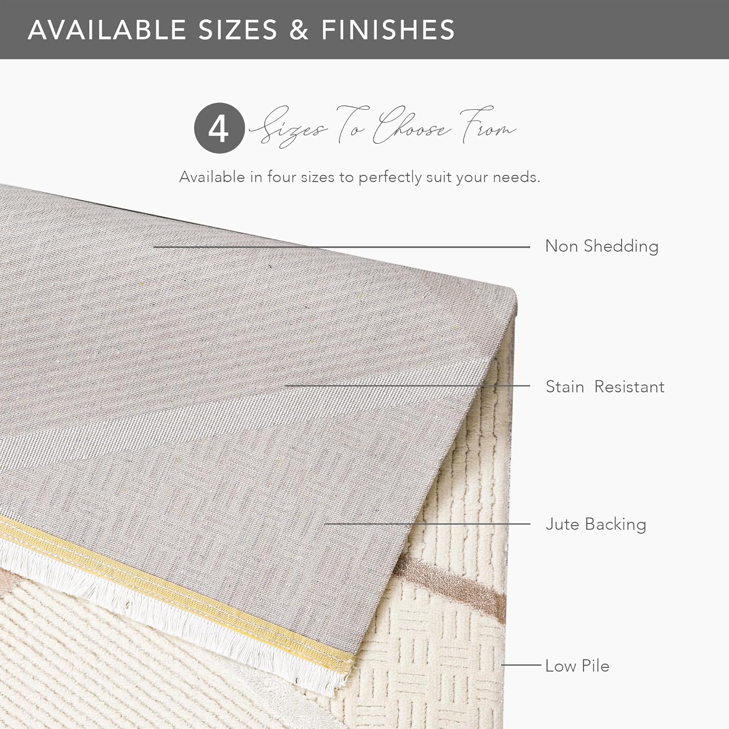 Area Rug for Living Room β Soft & Durable Carpet for Bedroom, Kitchen & Hallway β Easy to Clean, Pet & Kid Friendly Geometric Beige & Cream Rug (CREAM 2, 160X230)