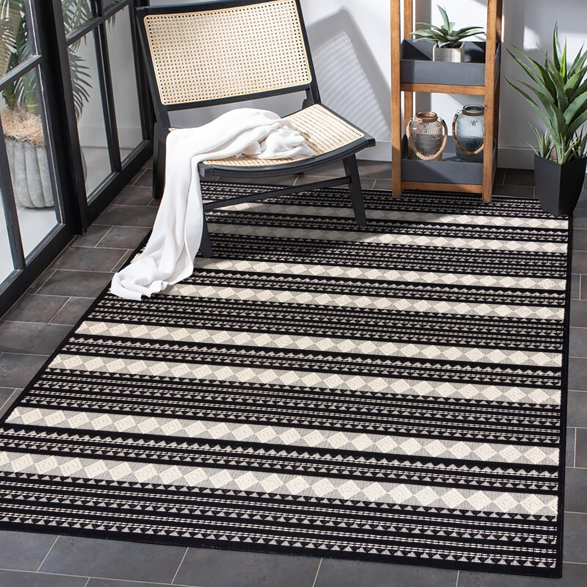 Rugs Living Room - Washable Rug - Area Rug - Non-Slip Rugs Carpet - 100% Cotton - Vintage Rug for Living Room Bedroom Kitchen - Kid and Pet Friendly Rug - Boho Rug (GREY RUG, 80X150 CM)