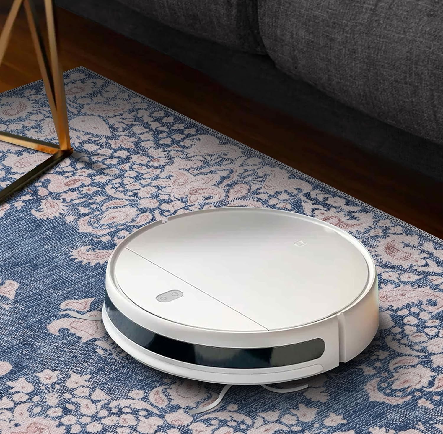 Machine Washable Area Rug for Living Room, Bedroom & Kitchen - Non Slip β 4 mm Low Pile Carpet - Vintage Rug - Pet Friendly & Kid Friendly Rugs (BLUE, 80X150)