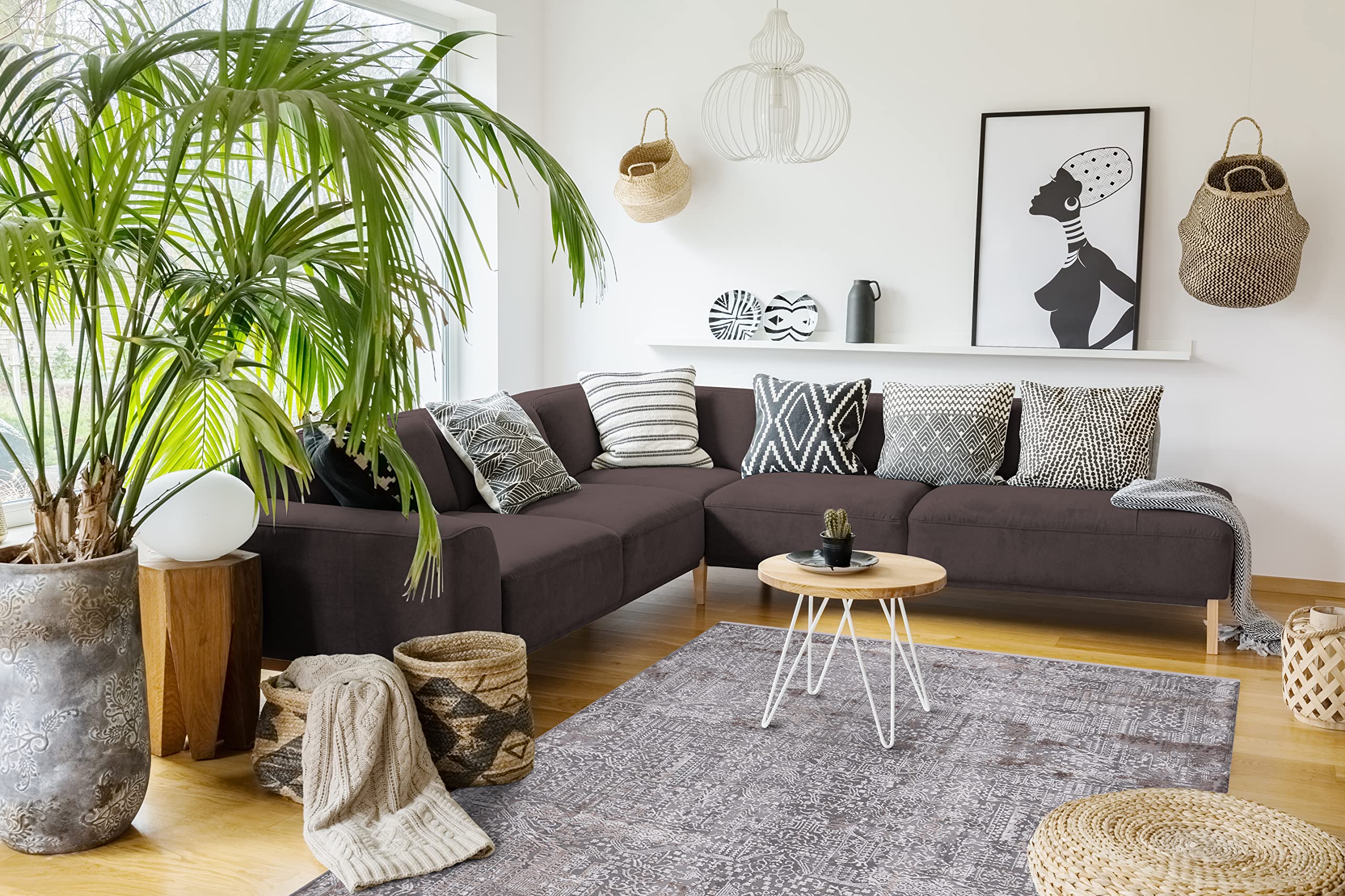 Area Rugs For Living Room, Bedroom, Kitchen, Dining Room | Oriental Design Carpet | Soft Medium Pile | Traditional Vintage Rug | Stain Resistant (Cream Blue, 160X230 CM)