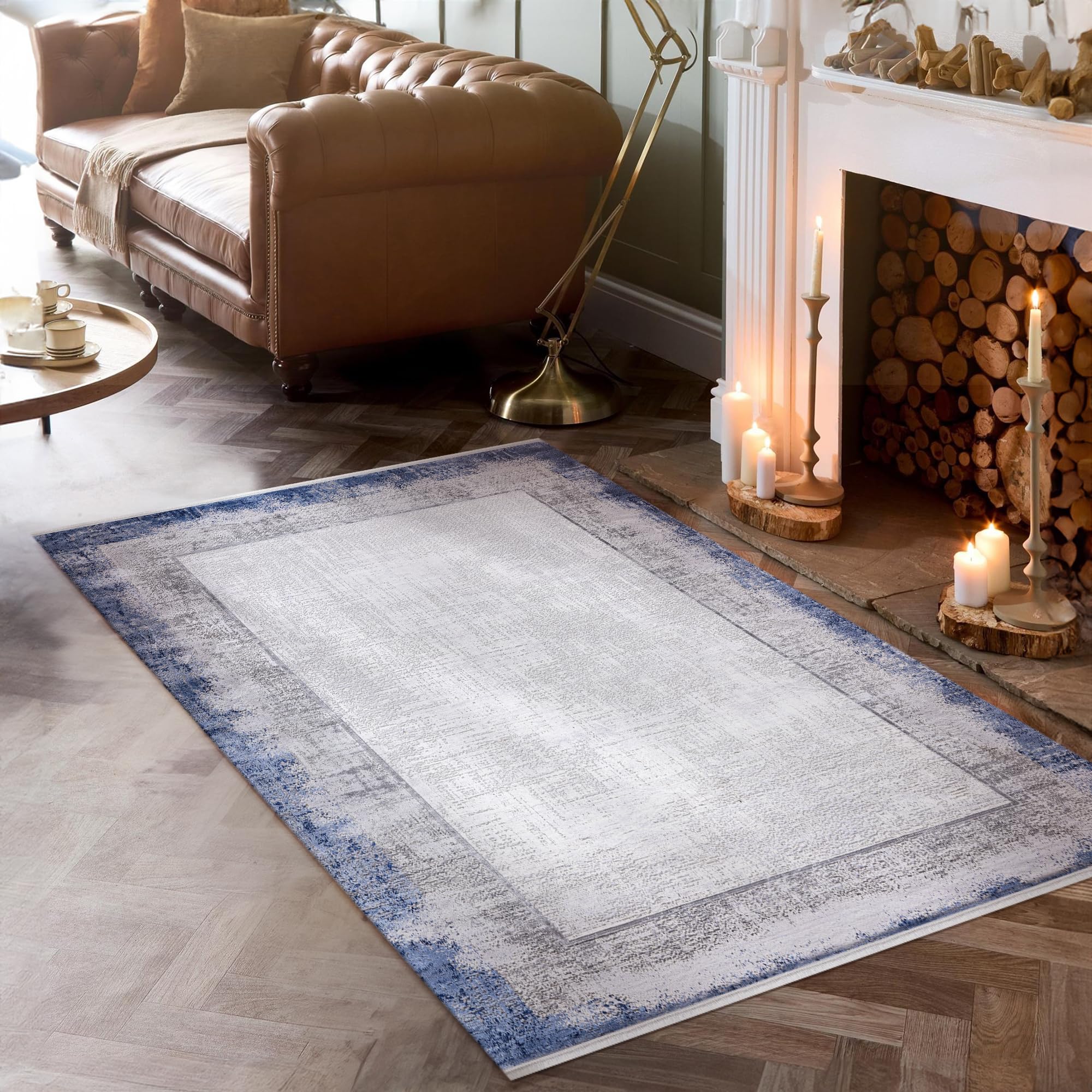 Luxury Area Rug for Living Room β Soft & Durable Bamboo Silk Carpet for Kitchen, Bedroom & Hallway β Modern, Classic & Boho Style Area Rugs β Non-Shedding (BROWN, 120X180)