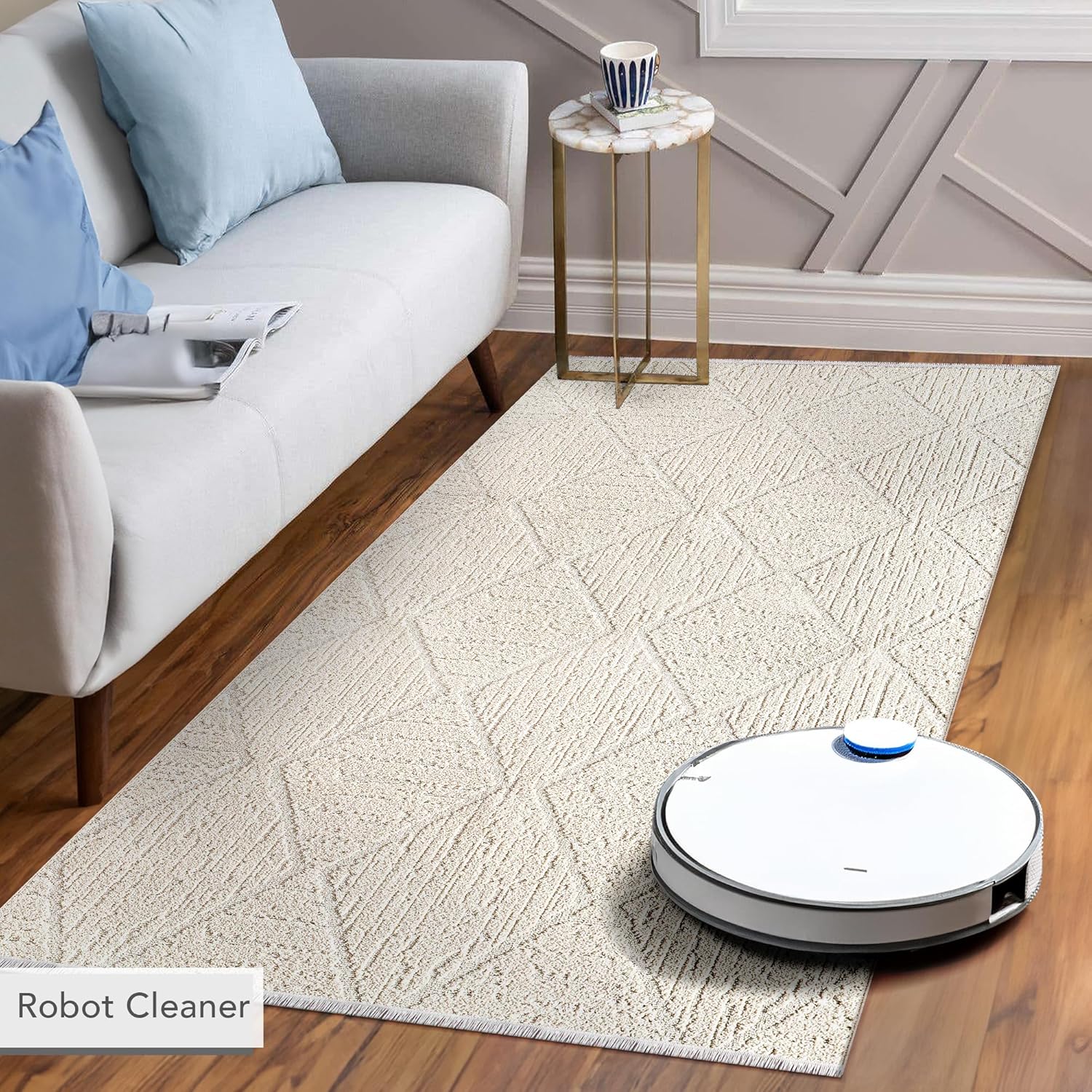 Area Rug for Living Room β Fluffy Area Rug, Modern Carpet for Bedroom & Home | Non-Shedding, Shed-Resistant Large Area Rugs for Living Room, Hallway & Office Decor (BEIGE, 80X150)