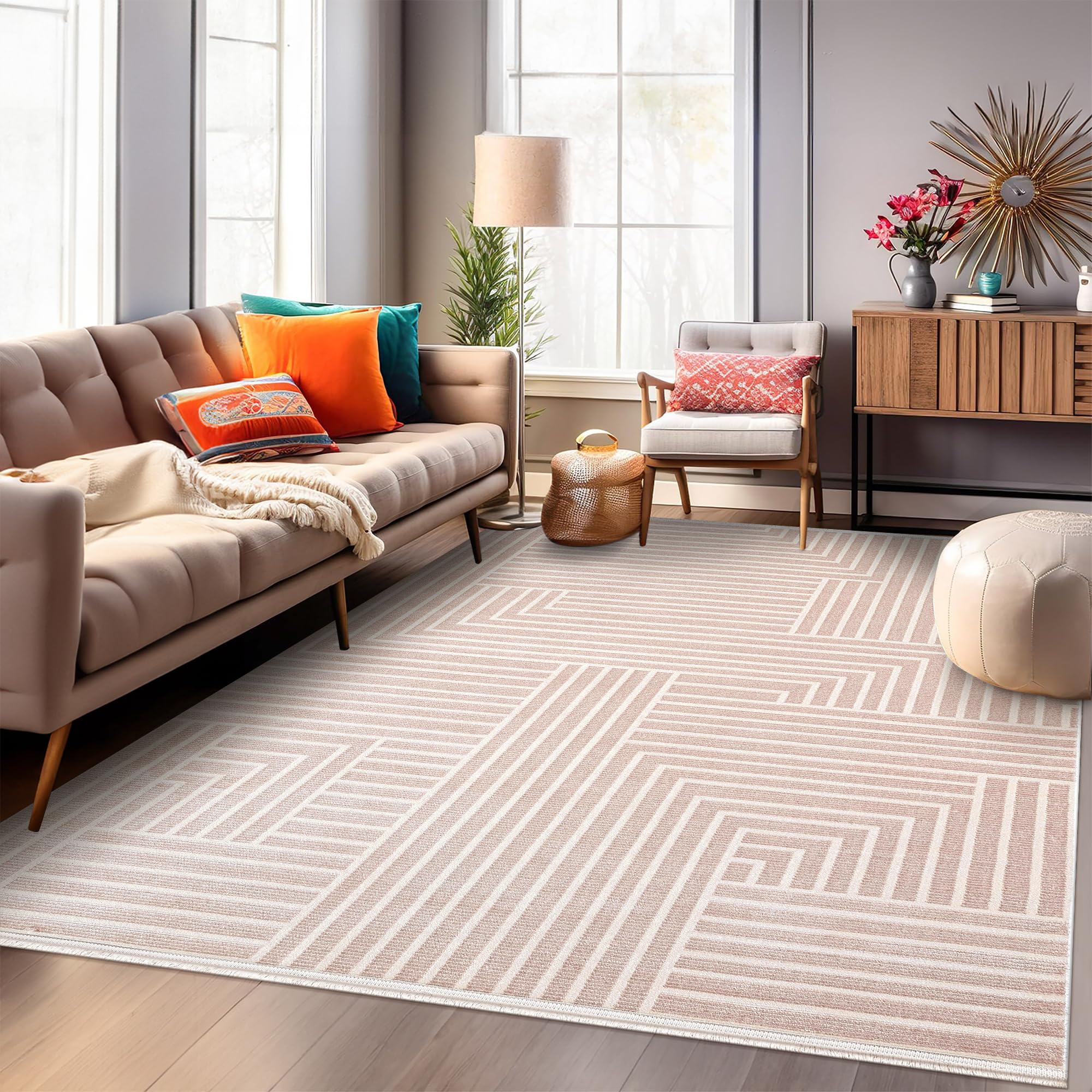 Area Rug for Living Room β Soft Plush Area Rug, Modern Carpet for Bedroom & Home | Non-Shedding, Shed-Resistant Large Area Rugs for Living Room, Hallway & Office (LIGHT GRAY, 160X230)