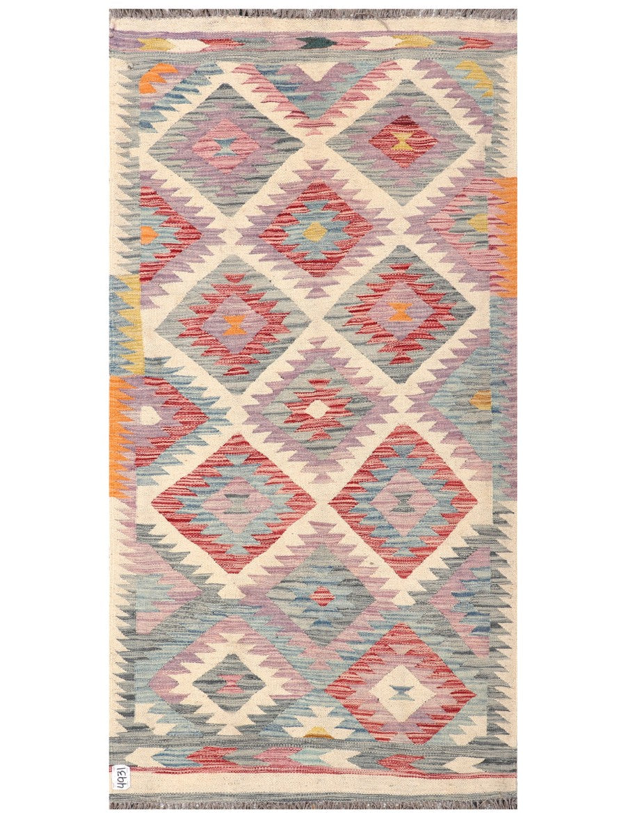 Maimana Afghanistan Kilim Rug - 192 x 98 cm