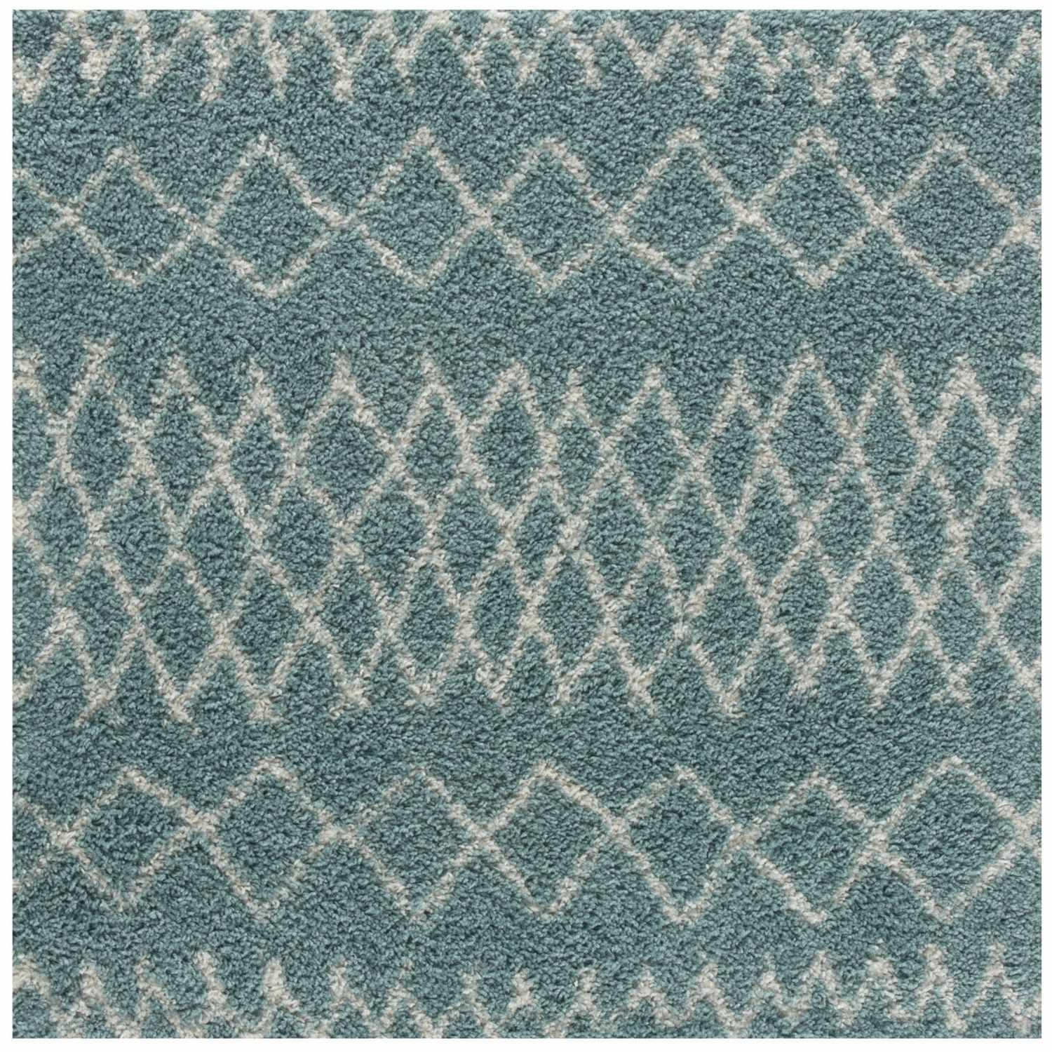 Moroccan Duck Egg Blue Shaggy Rug | 950