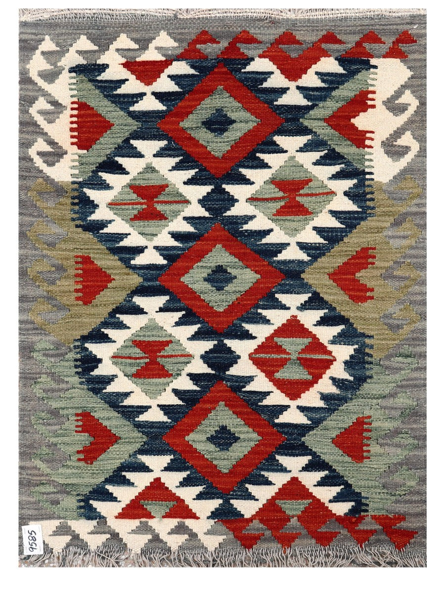 Maimana Afghanistan Kilim Rug - 111 x 81 cm