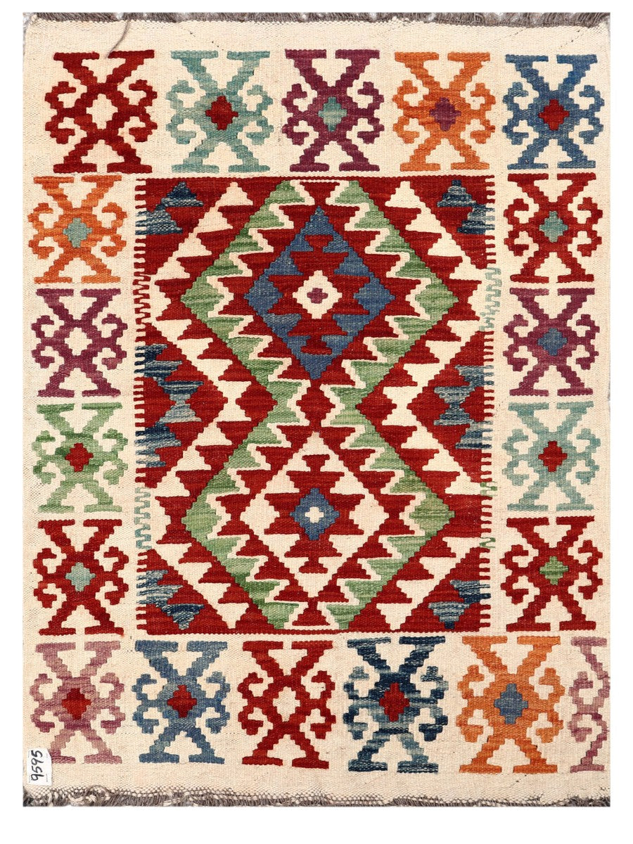 Maimana Afghanistan Kilim Rug - 119 x 88 cm