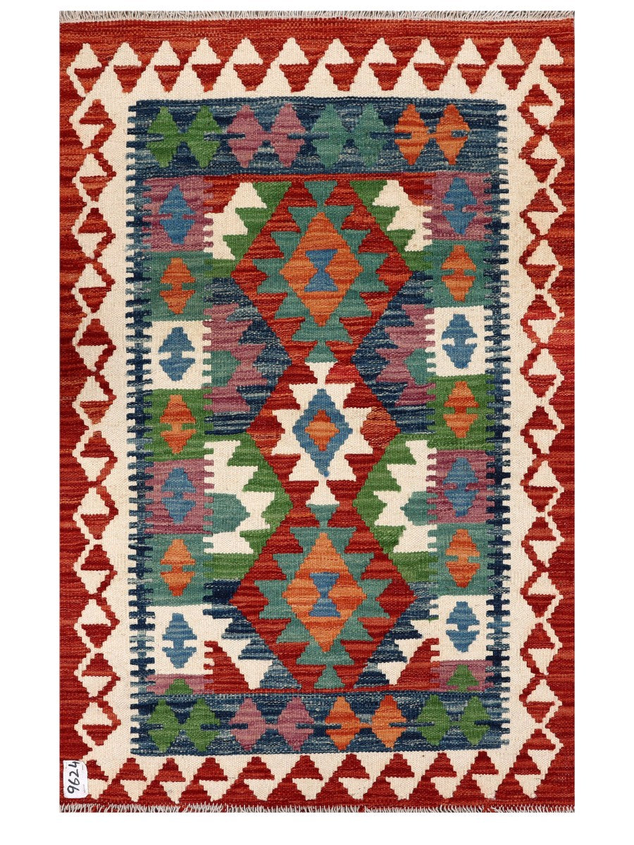 Maimana Afghanistan Kilim Rug - 123 x 79 cm