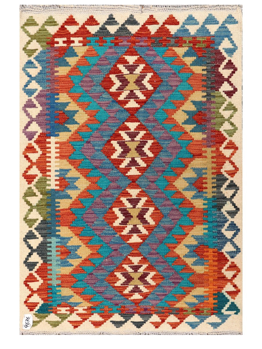 Maimana Afghanistan Kilim Rug - 126 x 85 cm