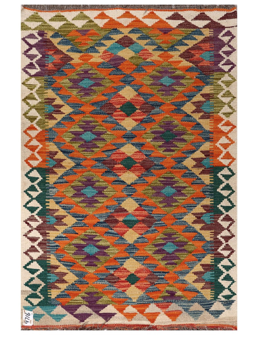 Maimana Afghanistan Kilim Rug - 122 x 81 cm