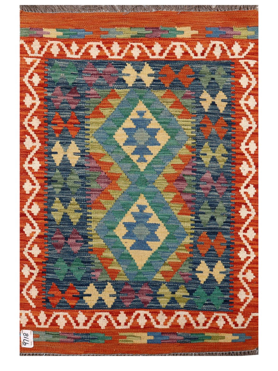 Maimana Afghanistan Kilim Rug - 116 x 79 cm