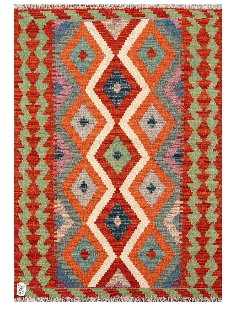 Maimana Afghanistan Kilim Rug - 127 x 89 cm