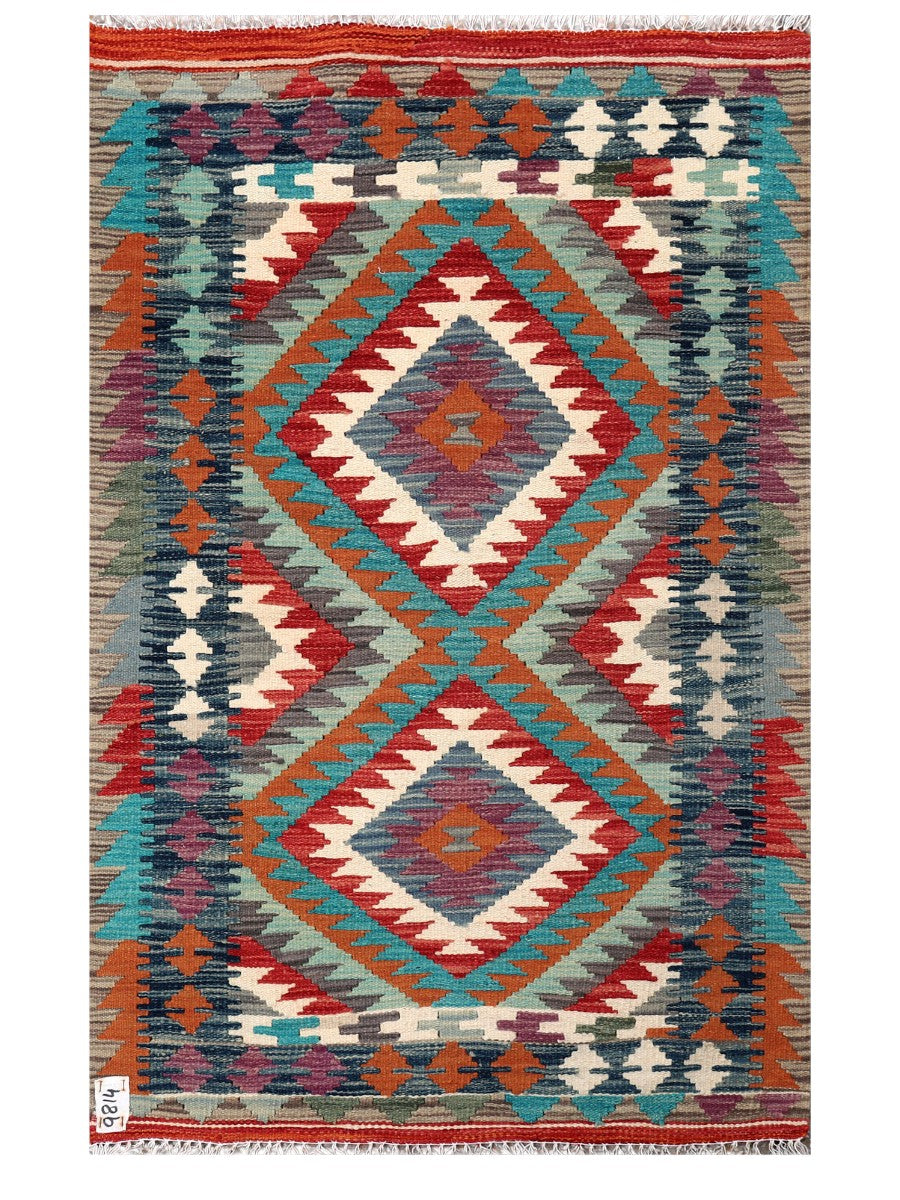 Maimana Afghanistan Kilim Rug - 128 x 81 cm