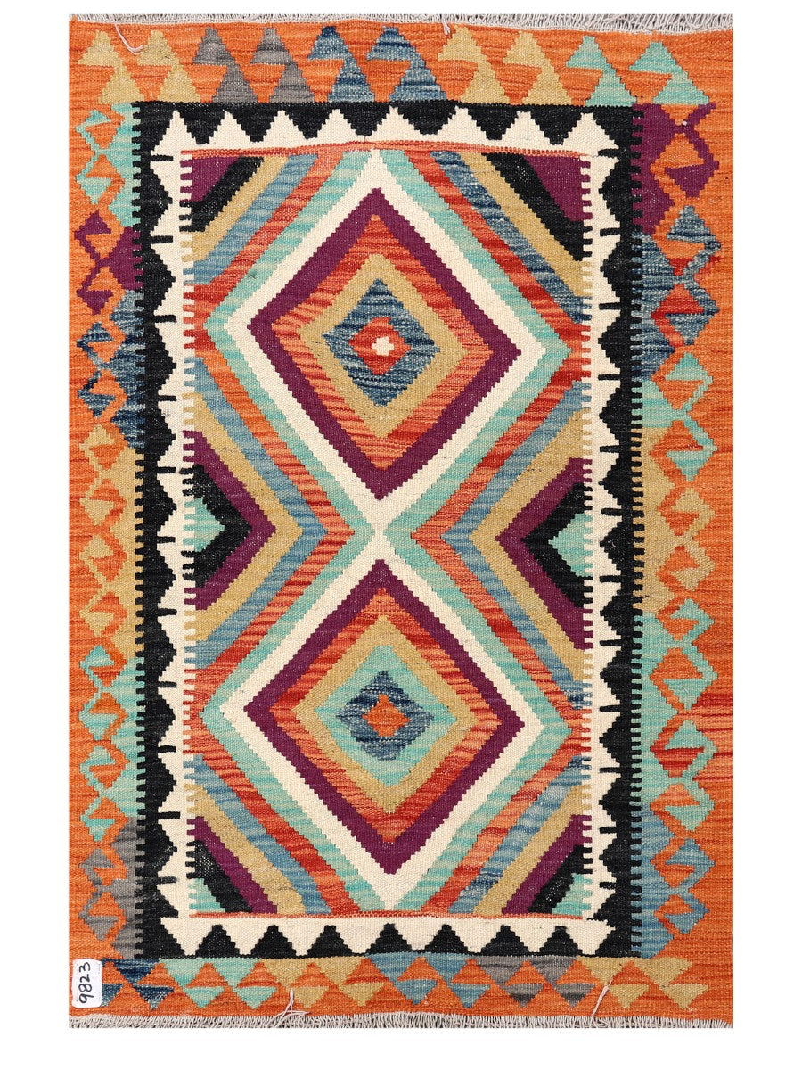 Maimana Afghanistan Kilim Rug - 122 x 80 cm