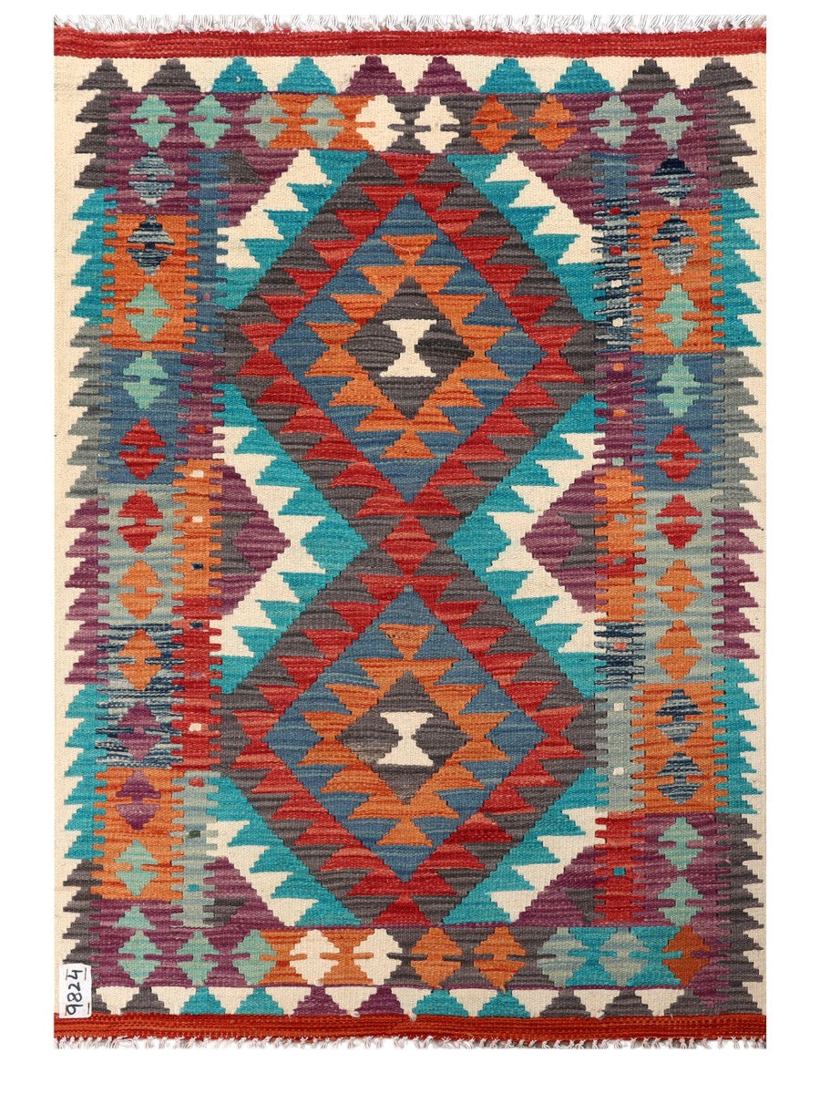 Maimana Afghanistan Kilim Rug - 116 x 80 cm