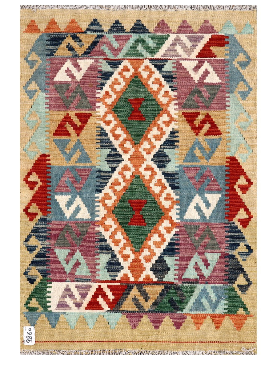 Maimana Afghanistan Kilim Rug - 115 x 78 cm