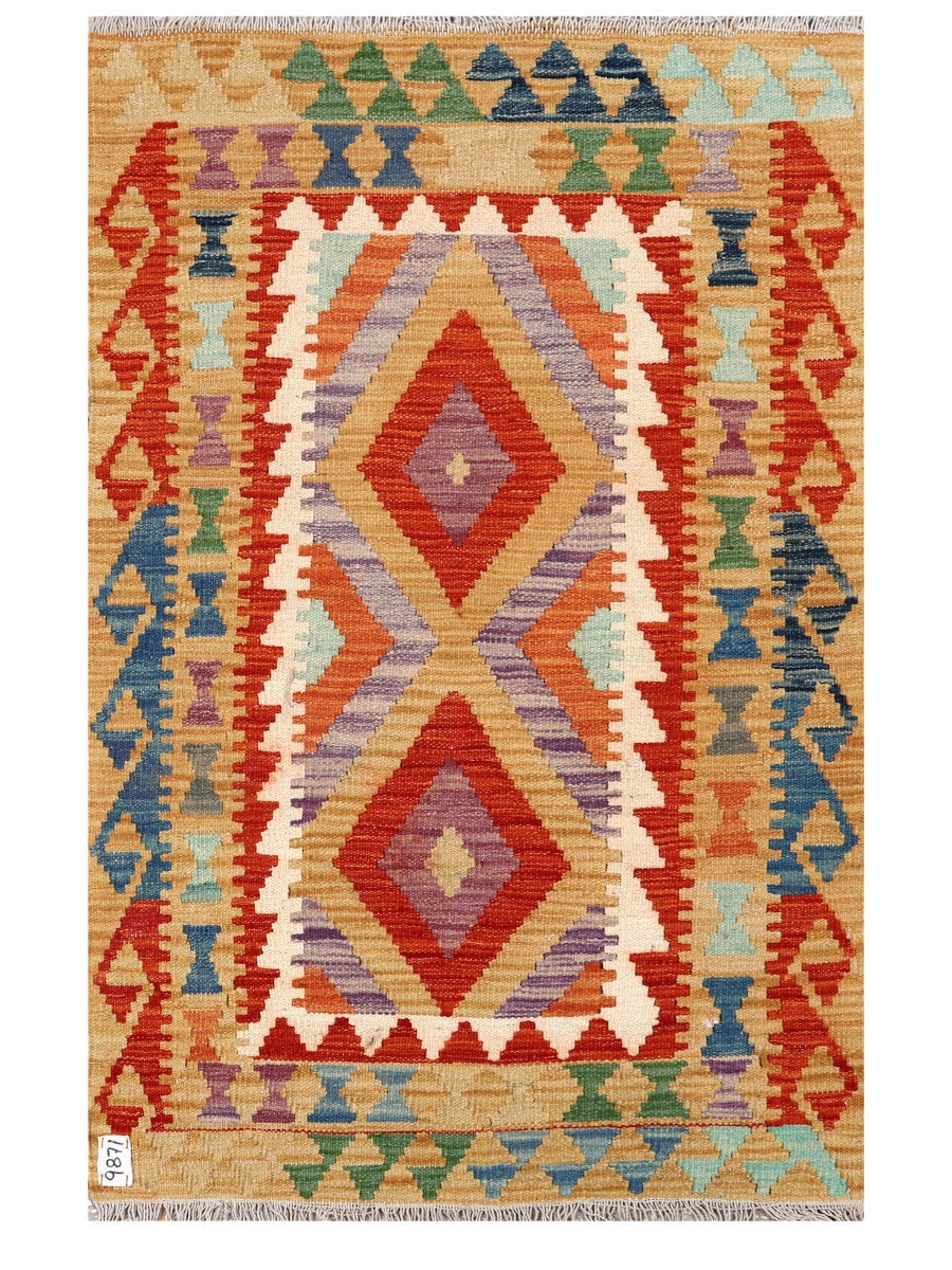 Maimana Afghanistan Kilim Rug - 135 x 87 cm
