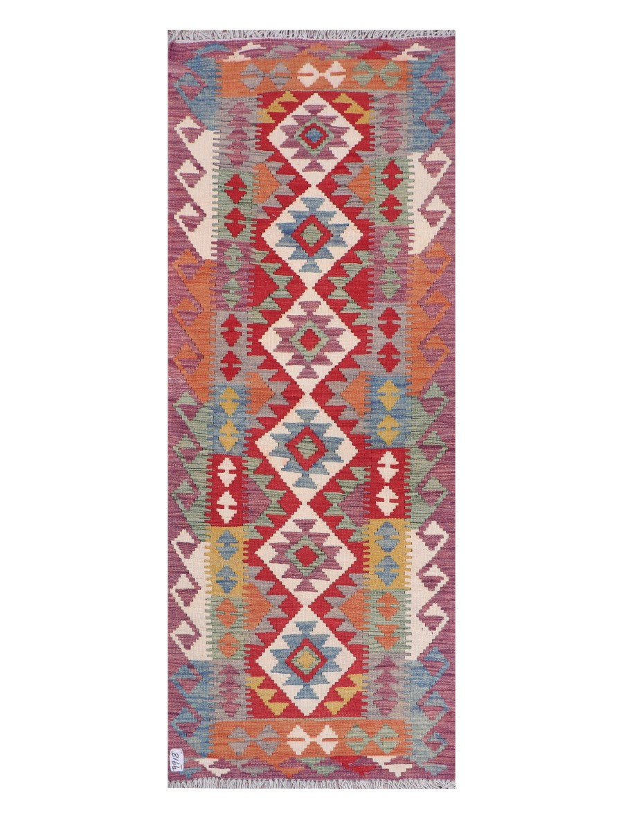 Maimana Afghanistan Kilim Rug - 195 x74 cm
