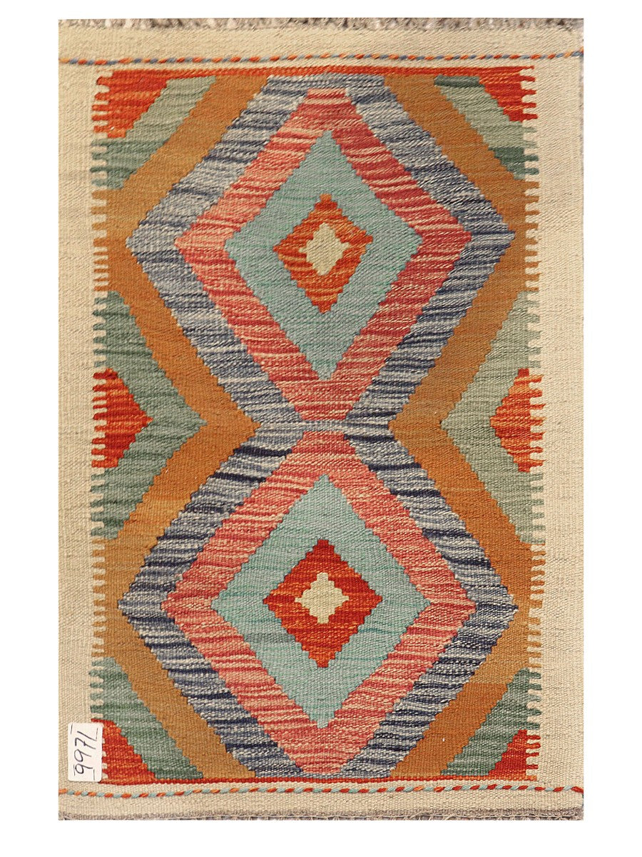 Maimana Afghanistan Kilim Rug - 84 x 55 cm