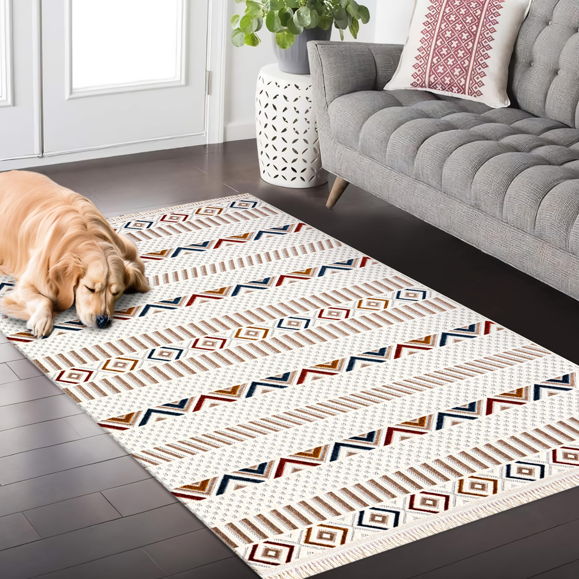 Netline Home RUGS DEPOT Area Rug for Living Room, Bedroom & Hallway β Soft & Durable Low Pile Area Rugs β Bohemian, Aztec & Boho Style β Pet & Kid-Friendly, Ideal for High-Traffic Areas (Copy)