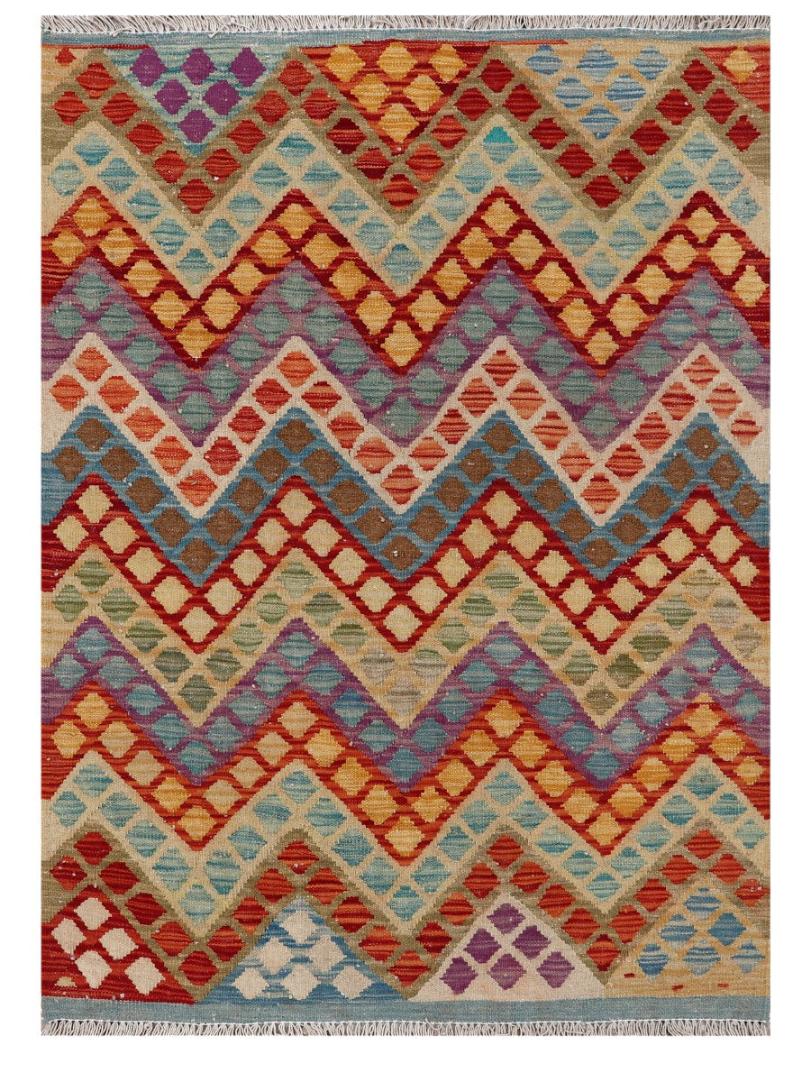 Maimana Afghanistan Kilim Rug - 144 x103 cm