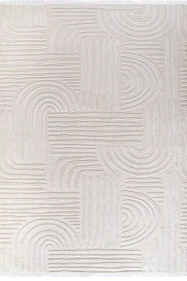 Tappeto moderno Boyut BY007 in crema Netline Home Rugs Depot – Polipropilene e poliestere, anti-pelucchi, facile da pulire, resistente | Camera da letto, studio, cameretta, ingresso