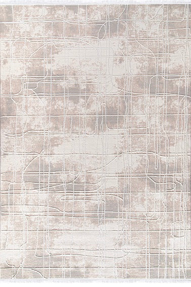 Tapis moderne Boyut BY009 couleur crème de Netline Home Rugs Depot – Polypropylène et polyester, ne peluche pas, facile à nettoyer, durable | Chambre, bureau, chambre d'enfant, entrée
