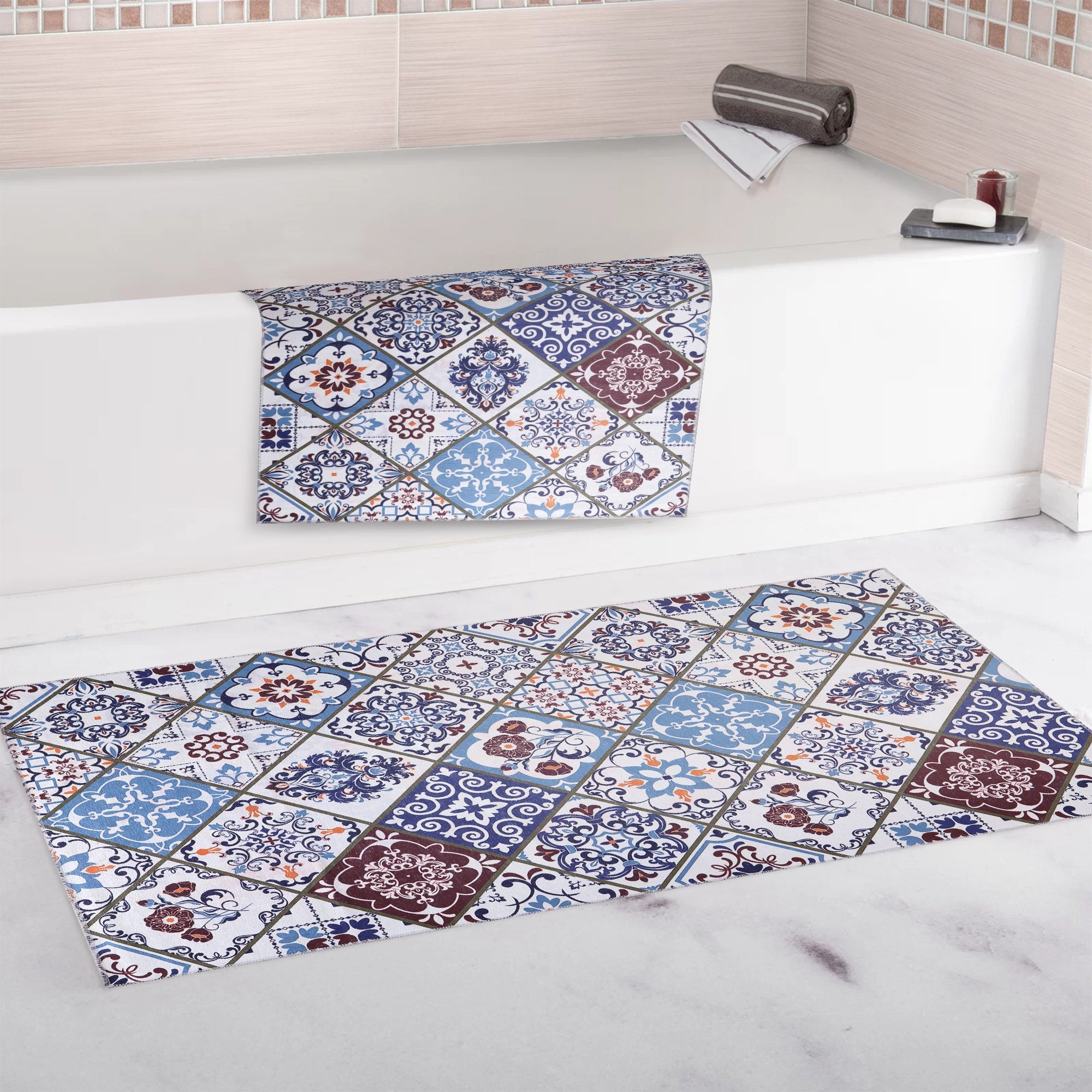 Netline Home Rugs Depot Modern Beige Floral Washable Rug Design 4002