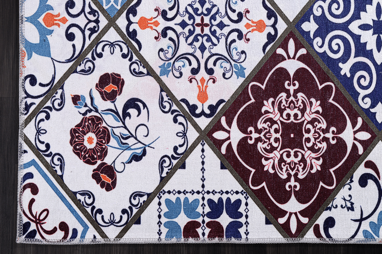 Netline Home Rugs Depot Modern Beige Floral Washable Rug Design 4002