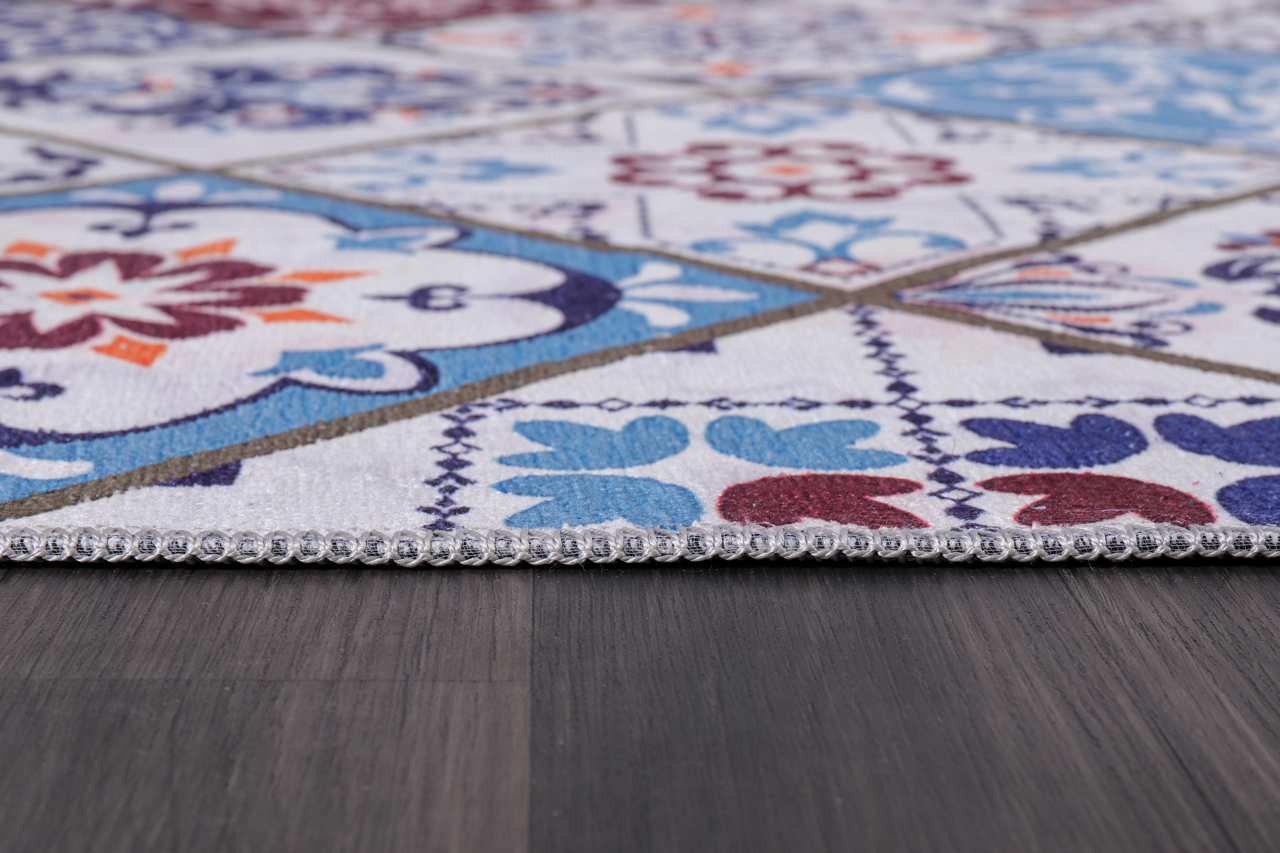 Netline Home Rugs Depot Modern Beige Floral Washable Rug Design 4002