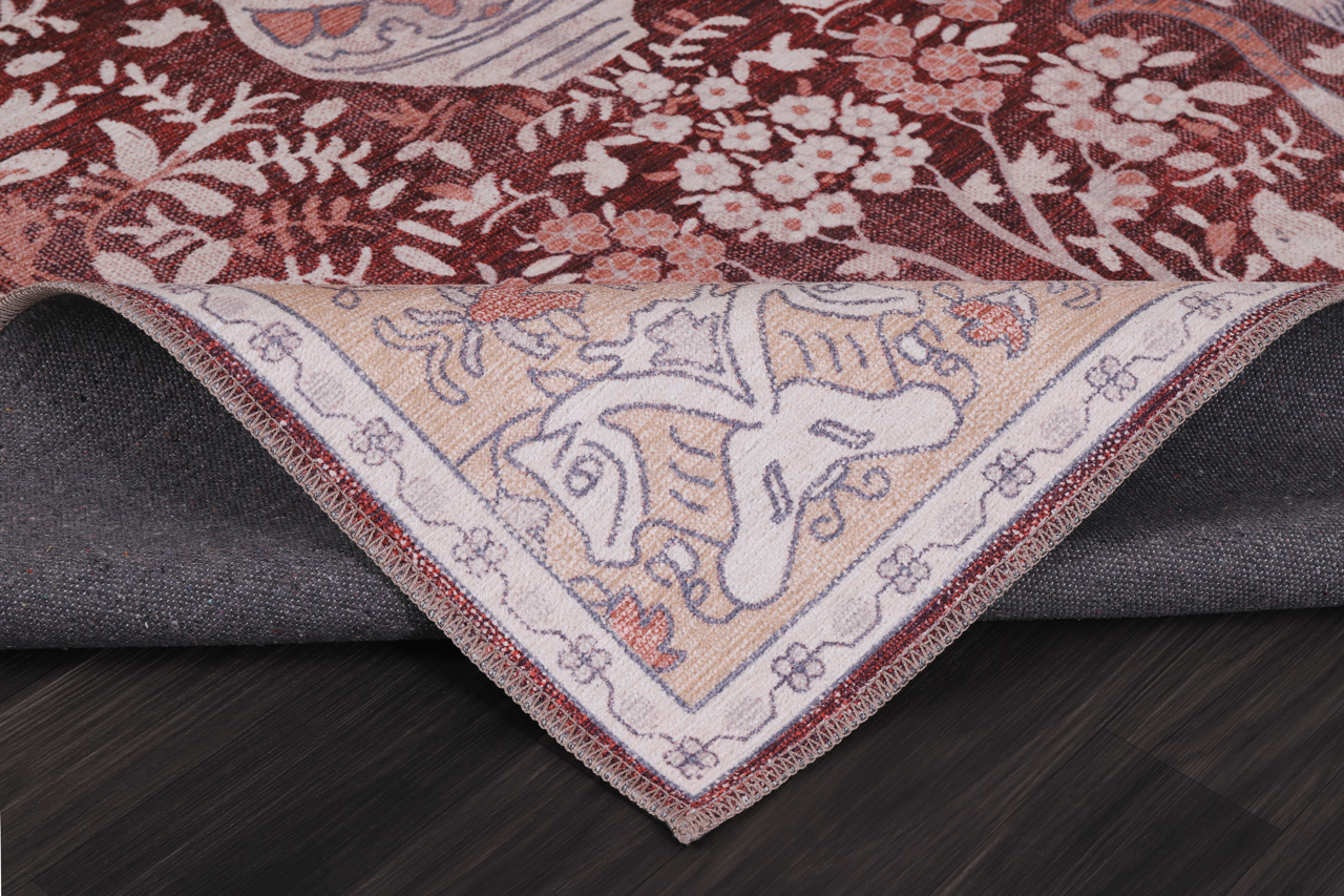 Netline Home Rugs Depot Traditional Blue Abstract Washable Rug Design R4