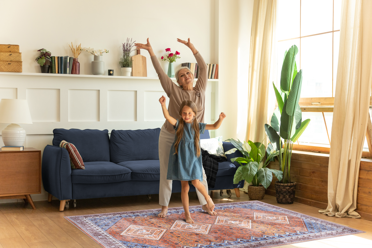 Netline Home Rugs Depot Tribal Multicolor Geometric Washable Rug Design R1