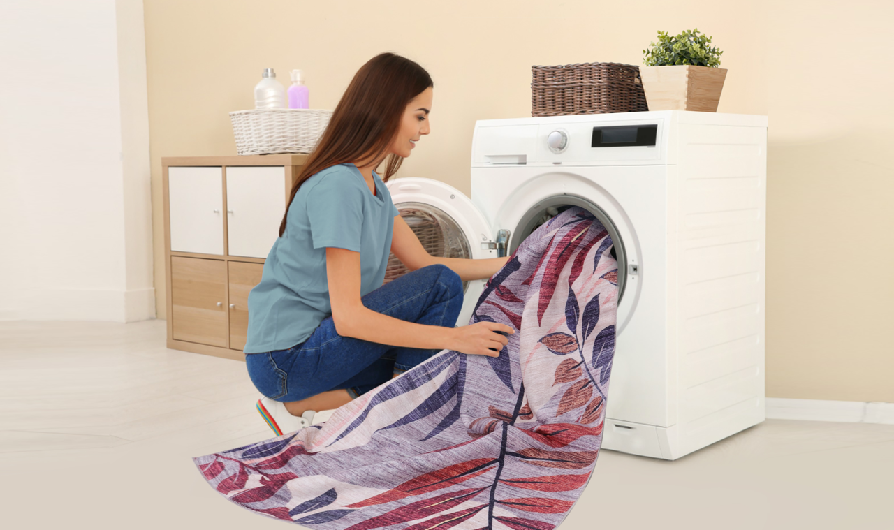 Netline Home Rugs Depot Modern Beige Floral Washable Rug Design 3001